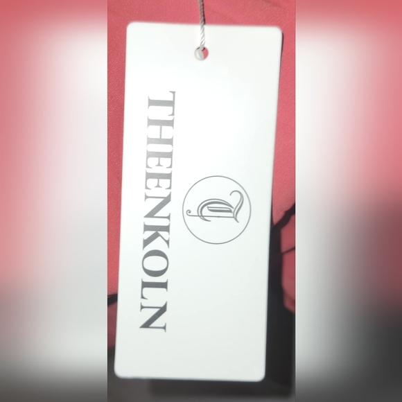 Theenkoln Midi Dress Pleated Bottom, High Neck Size M NWT - Picture 7 of 7